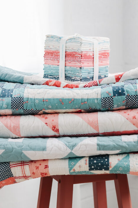 Quilts made by Amy Smart of Diary of a Quilter using the Portsmouth fabric collection.