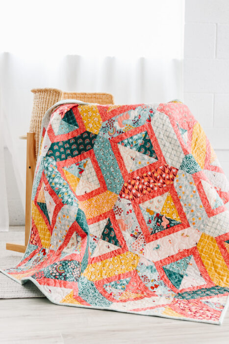 Fat Quarter-friendly Double Crossed Quilt Pattern by Amy Smart