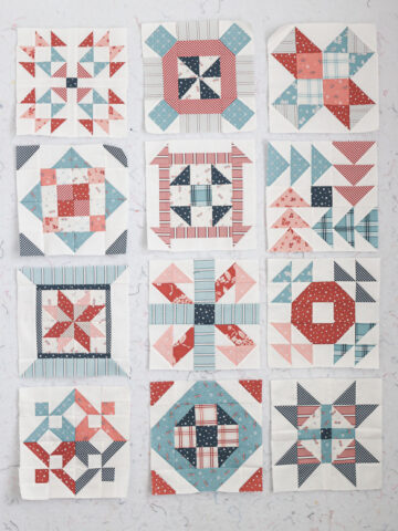 Sampler Quilt Blocks featuring Portsmouth Fabric by Amy Smart
