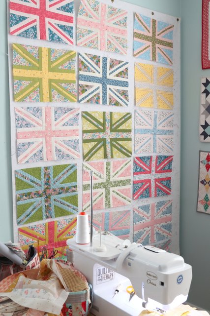 Liberty of London Parks Union Jack quilt blocks by Amy Smart