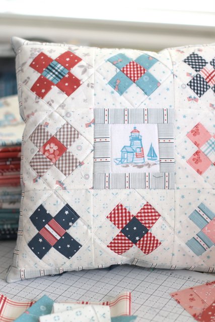 Patchwork Pillow Project featuring Portsmouth fabric collection by Amy Smart