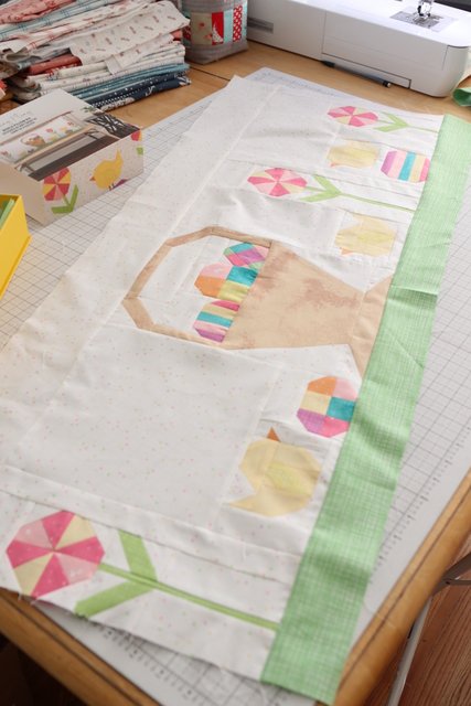 Spring Fling Easter Table runner or bench pillow