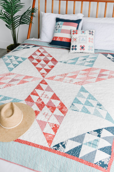Sugarhouse Star quilt pattern by Amy Smart. Charm pack and Layer Cake friendly.