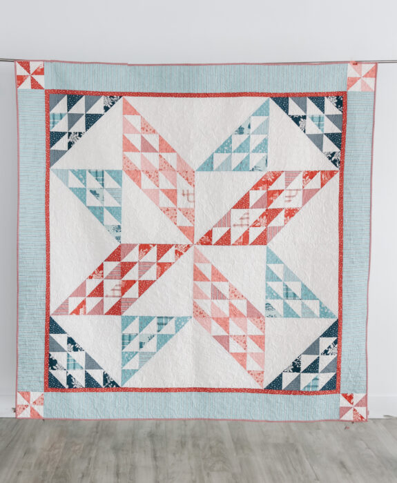 Fresh modern Sugar House Star quilt pattern by Amy Smart. Precuts-friendly. Featuring the Portsmouth fabric collection.