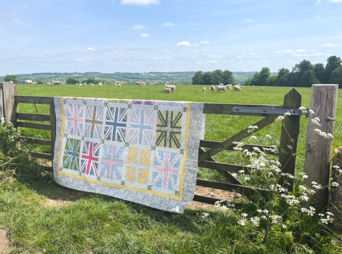 Union Jack Quilt in English Countryside
