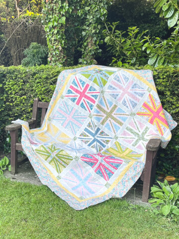 Union Jack quilt made by Amy Smart with London Parks collection by Liberty of London.