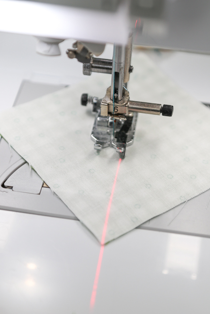 Use Laser Guide Beam for making half square triangles