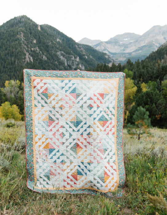 Cascade Falls Quilt Pattern by Amy Smart - coming January 2024. Albion fabric collection.