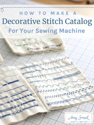 Catalog all of the decorative stitch options available on your sewing machine.