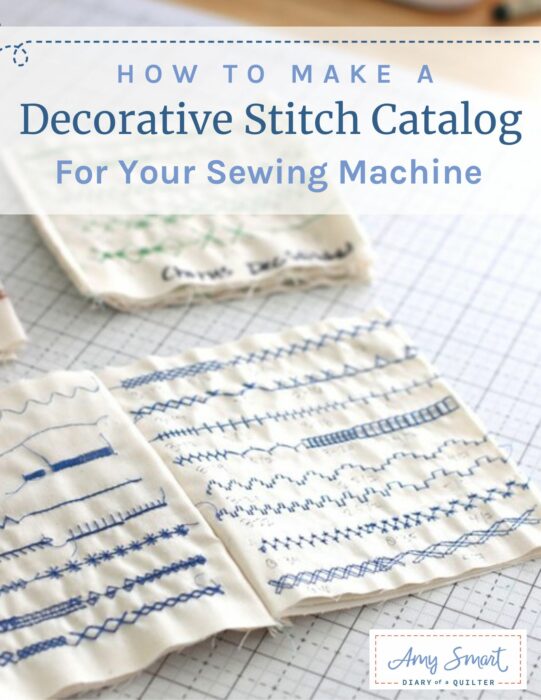 Catalog all of the decorative stitch options available on your sewing machine.