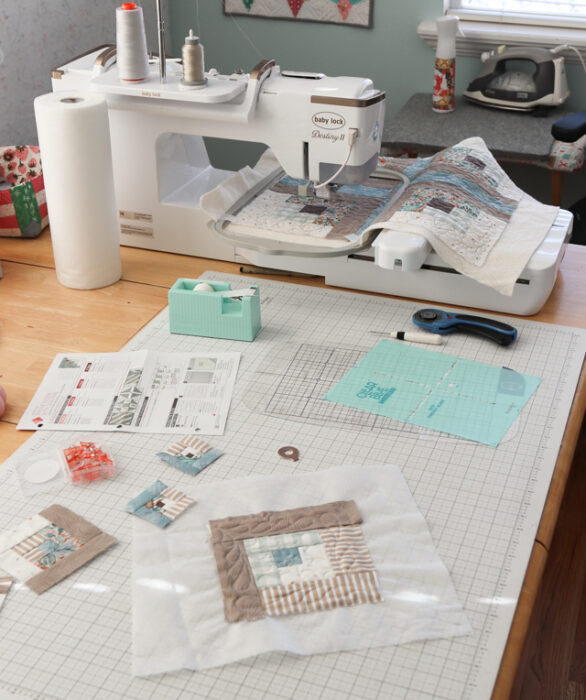 Piecing Perfect Log Cabin quilt blocks with Perfectly Pieced
