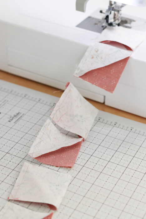 Tips for efficient Chain Piecing with your sewing machine
