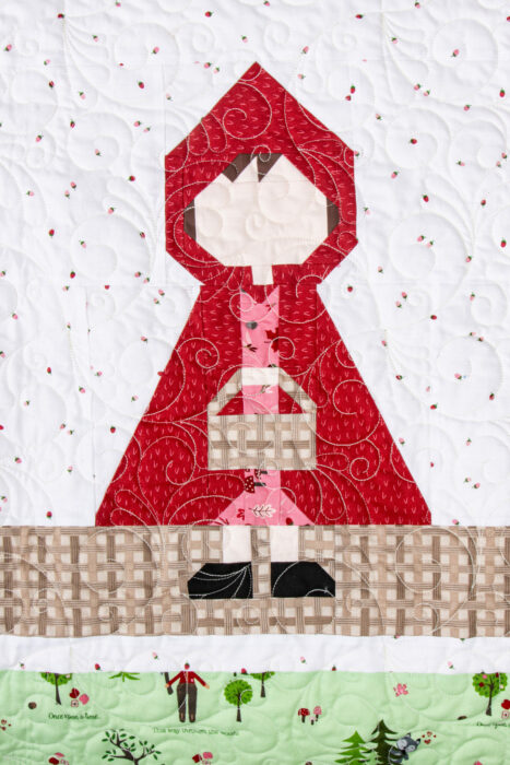 Little Red Riding Hood inspired quilt block by Jennifer Long