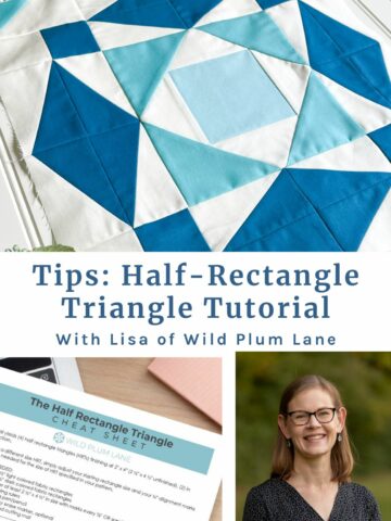 Free Cheat Sheet for Half Rectangle Triangle Quilt Blocks