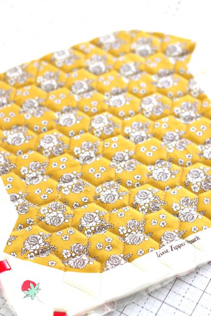 Quilted hexagon cheater print panel by Minki Kim