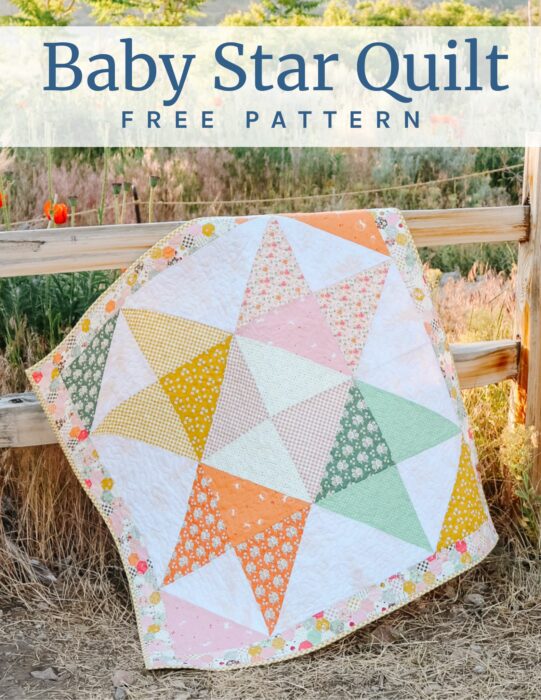 "Baby Star” is a Free Charity Baby Quilt Pattern designed by Amy Smart from Diary of a Quilter!