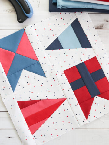 Nautical Flag quilt blocks pattern by Amy Smart