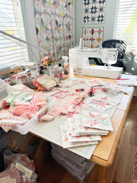 Sewing room of Amy Smart Diary of a Quilter.