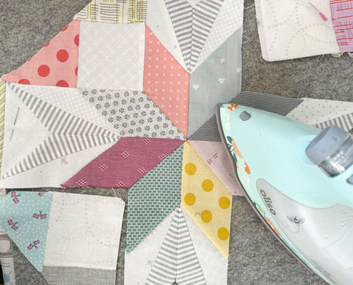 Winki Stars quilt block hand made by AmySmart
