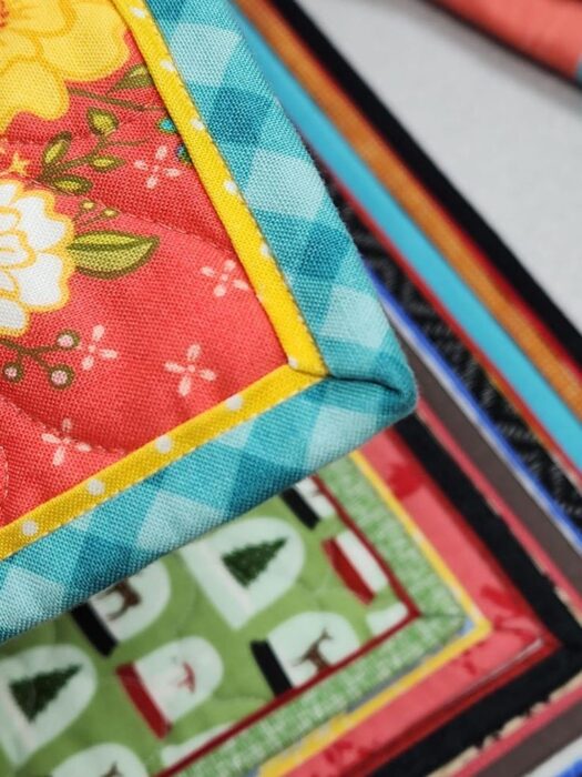 How to bind a quilt with additional techniques and details.