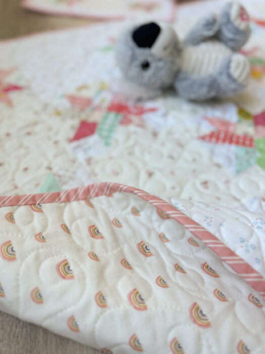Low Volume and pastels Baby Quilt