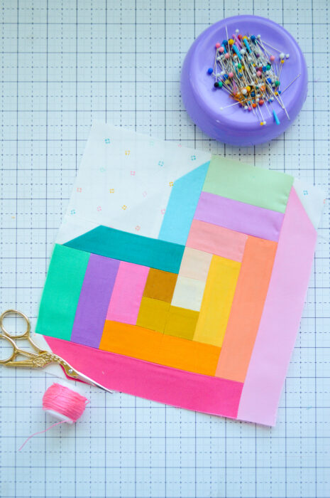 Fresh Modern Heart Quilt Block Pattern