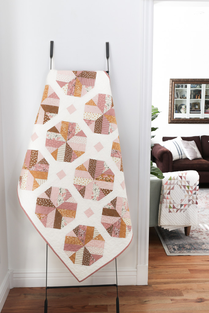 Blush 'n' Butterscotch Jelly Roll Quilt Diary of a Quilter a quilt blog
