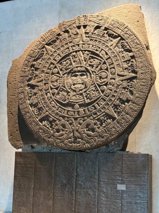 Aztec Sun Dial, museum of Anthropology, Mexico City