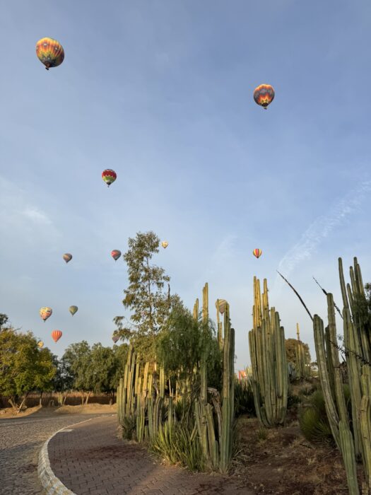 Balloon Sunrise rides over Teotihuacan, Mexico City