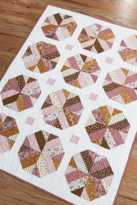 Jelly Roll (aka Rolie Polie) quilt pattern featuring strip cut short cuts designed by Amy Smart