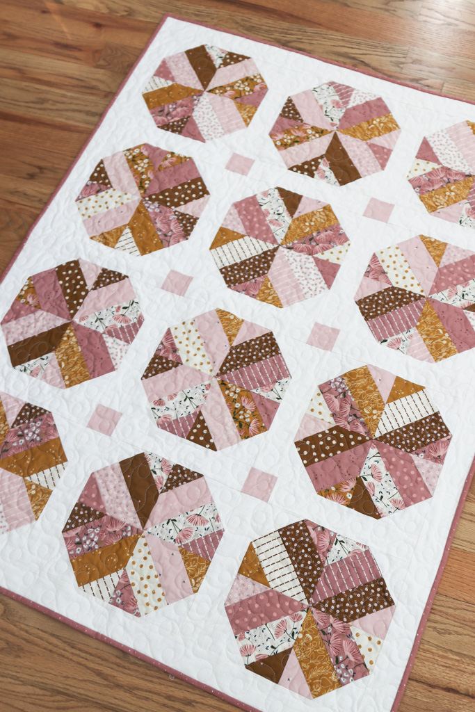 Blush 'n' Butterscotch Jelly Roll Quilt Diary of a Quilter a quilt blog