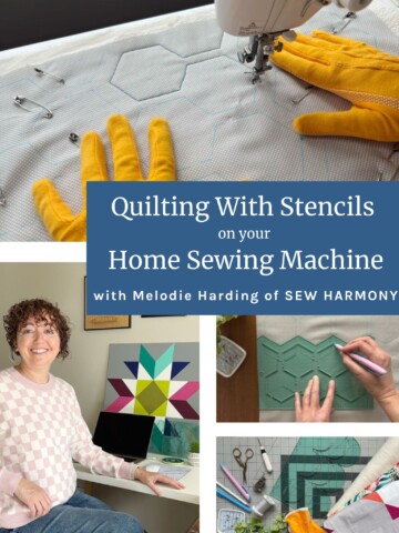 Using acrylic stencils to create perfect quilting designs using your home machine.
