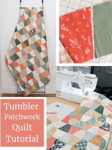 Tutorial: How to make a scrappy Tumbler Patchwork Quilt