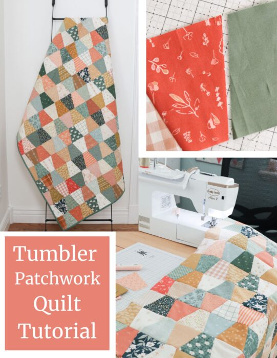 Tutorial: How to make a scrappy Tumbler Patchwork Quilt