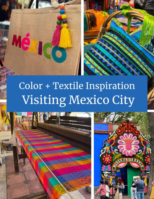 Travel tips, colors, textile inspiration when visiting Mexico City