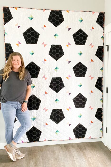 Jessica Steele designs Soccer-inspired quilt Soccer Party