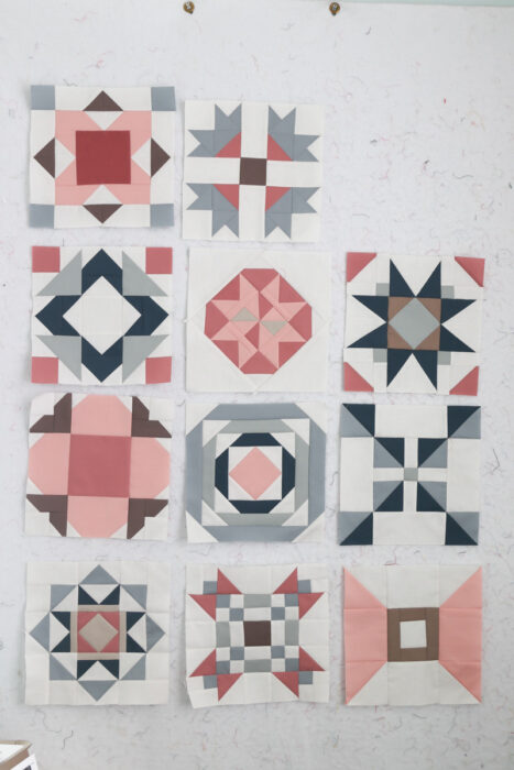 Free Quilt block patterns from the 2025 Riley Blake Quilt Block Challenge.