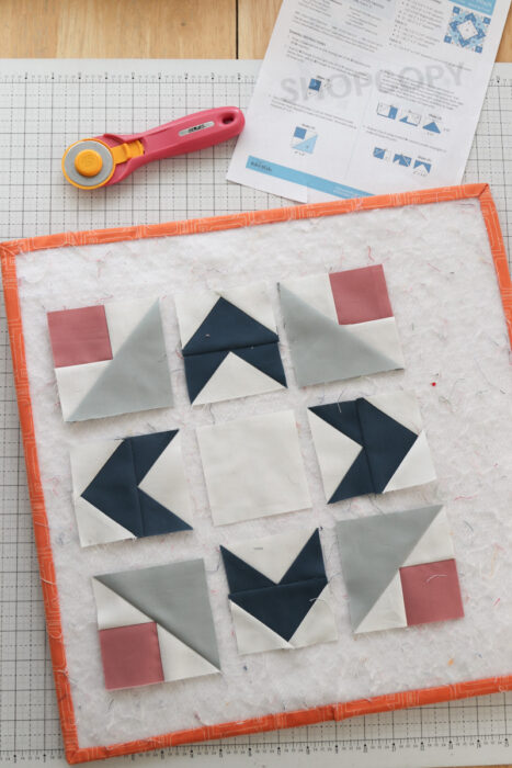Tips for accurate quilt block piecing - use a design board