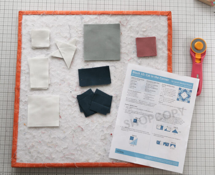 Tips for accurate quilt block piecing - use a design board