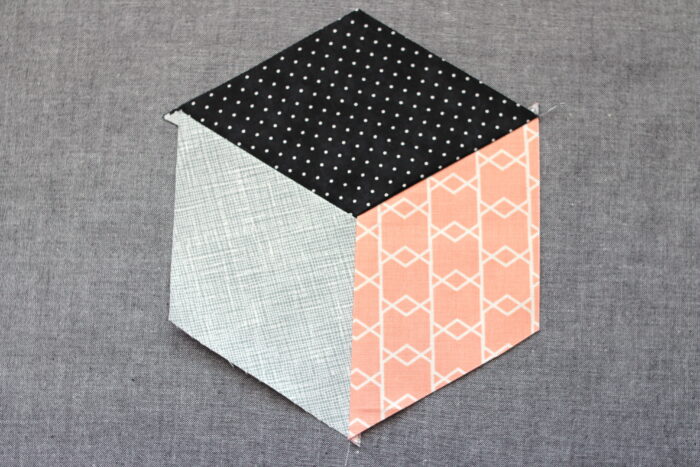 How to Machine Piece Y-seams for Tumbling Block quilts