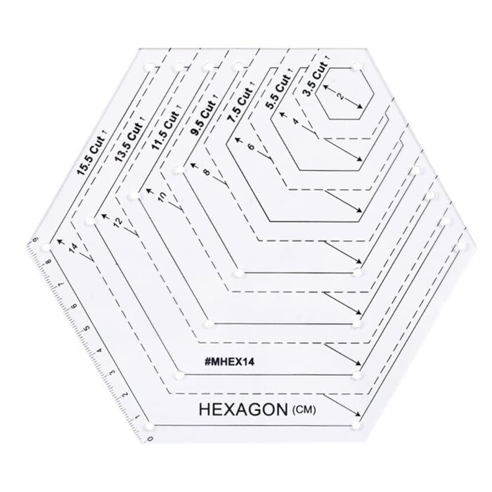 Accrylic Hexagon quilting ruler