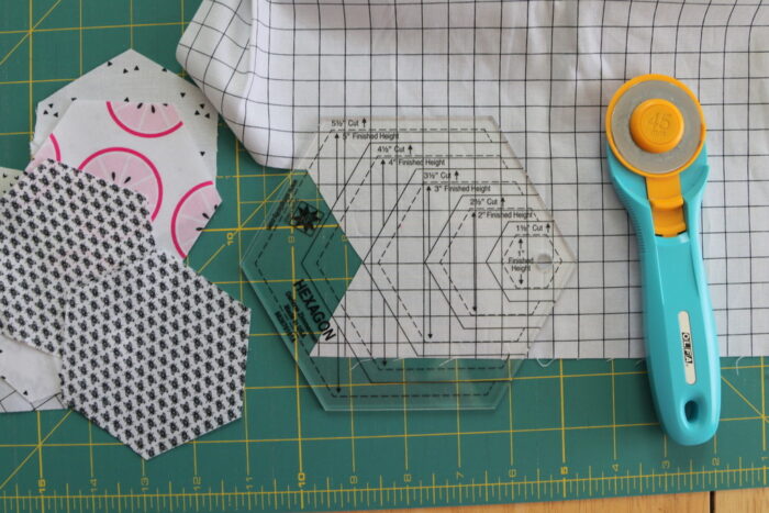 Acrylic Ruler for cutting hexagon blocks in multi sizes