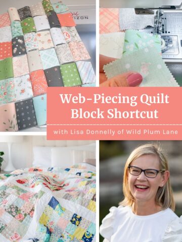 Quilting Short cut - Web Piecing tip taught by Lisa Donnelly