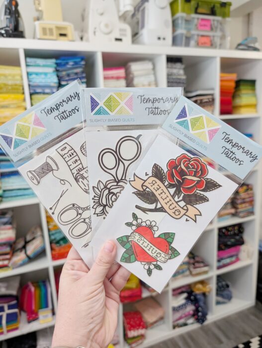 Quilting-themed Temporary Tattoos