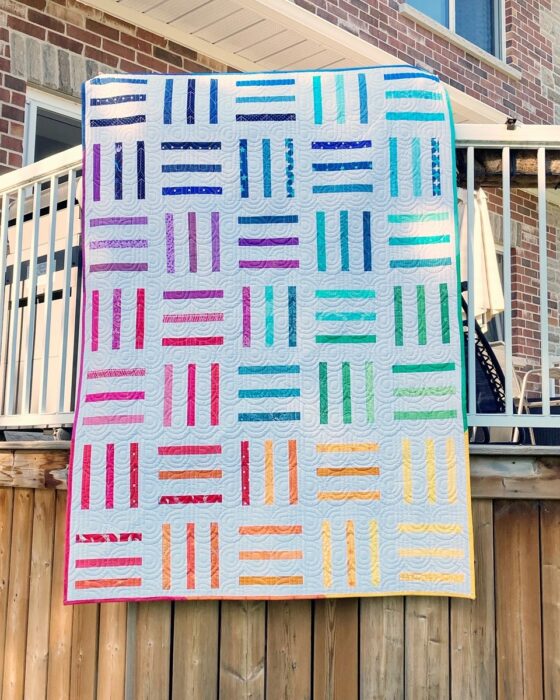 Modello Per Trapunta Sew Scrappy Spools, 14 Blocchi Scrap-Tastic, Dimensioni Finali 184x230 Cm, Ispirazione Creativa Cucito