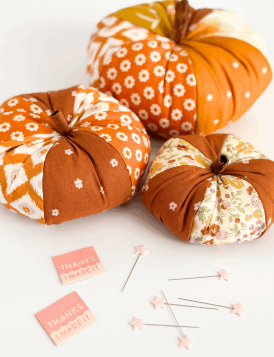 DIY fabric pumpkins tutorial from Stacey Lee Creative