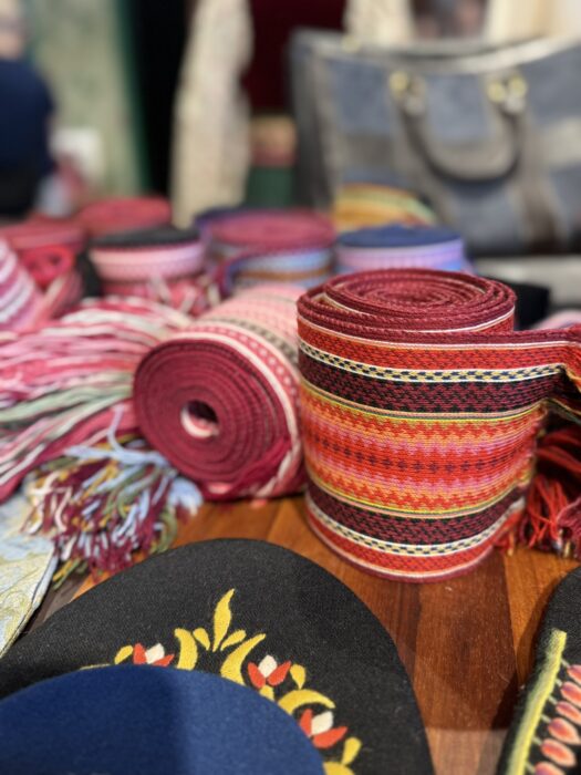 Traditional Bunad national costume accessories from Norway - part of Norwegian fiber arts and traditional crafts