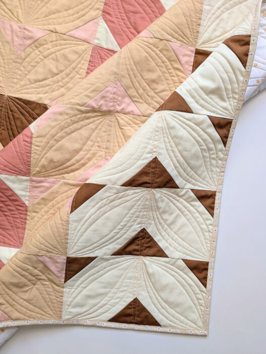 How to quilt on your home sewing machine using a walking foot including straight line and curved stitches.