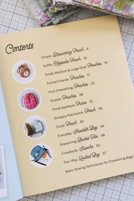 14 patterns for drawstring pouches from Zakka Workshop