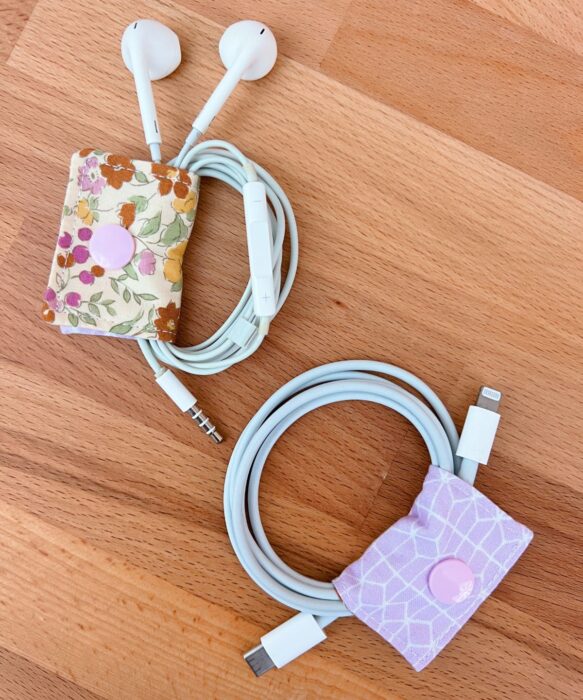 16 Easy Gifts to Sew in an afternoon: Mini Cord Organizer Tutorial from Stacey Lee Creative